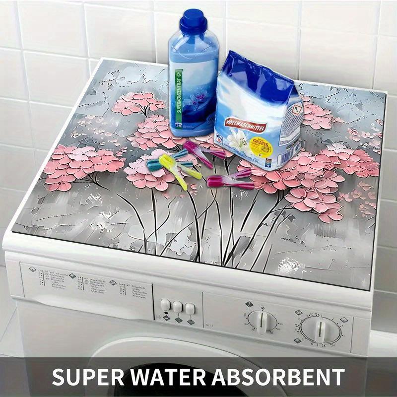 1Pcs Rubber Drying Mat With Flower Drainage For Coffee Shop Restaurant Kitchen Carpet Tableware Durable Diatom Mud Table Mat Pet Mat Coffeeware