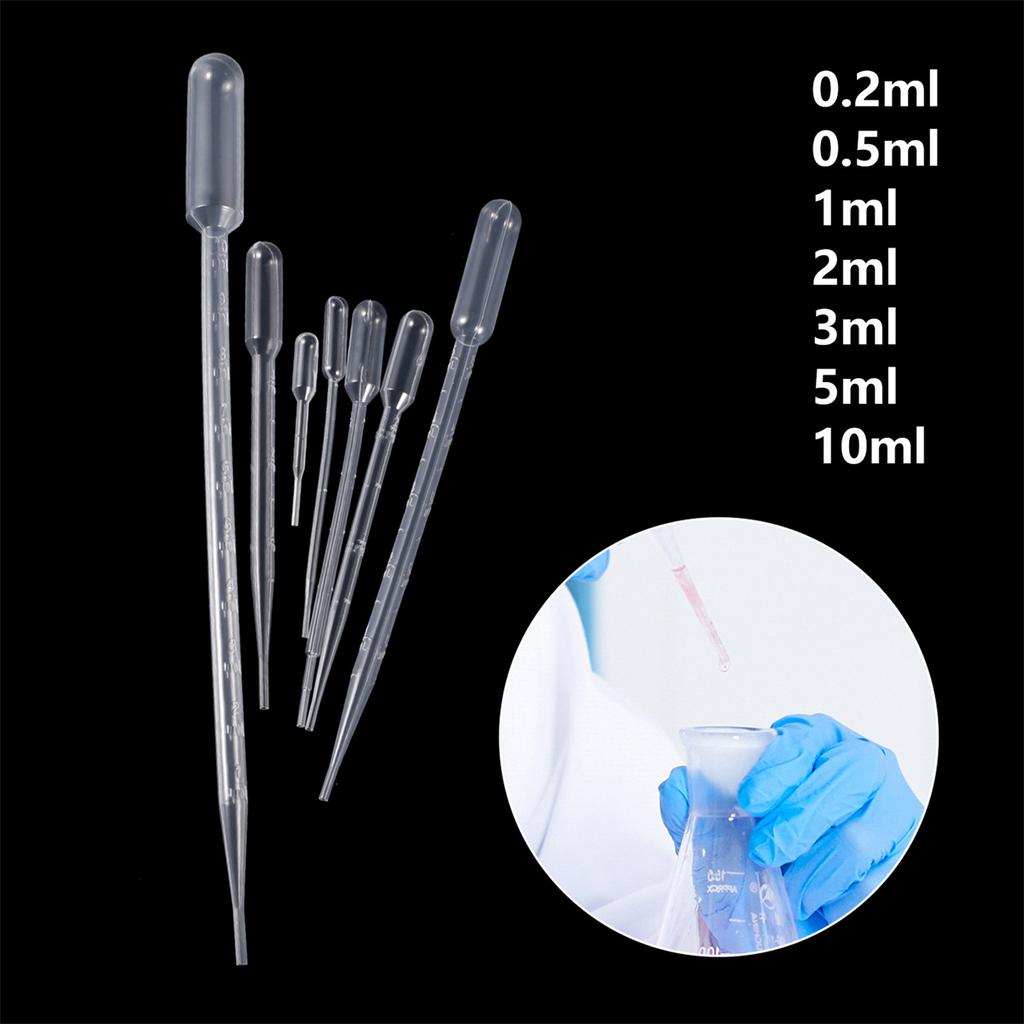 Garden Planting Plastic Pipette 0.2/0.5/1/2/3/5 /10ML Disposable Graduated Container Liquid Dropper Plant Seedling Growing Straw