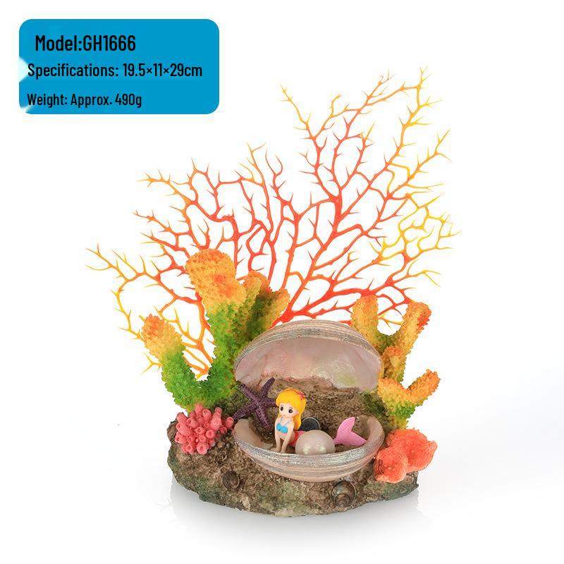 Coral Reef Aquarium Decorations - Resin Fish Tank Ornaments for Micro Landscapes