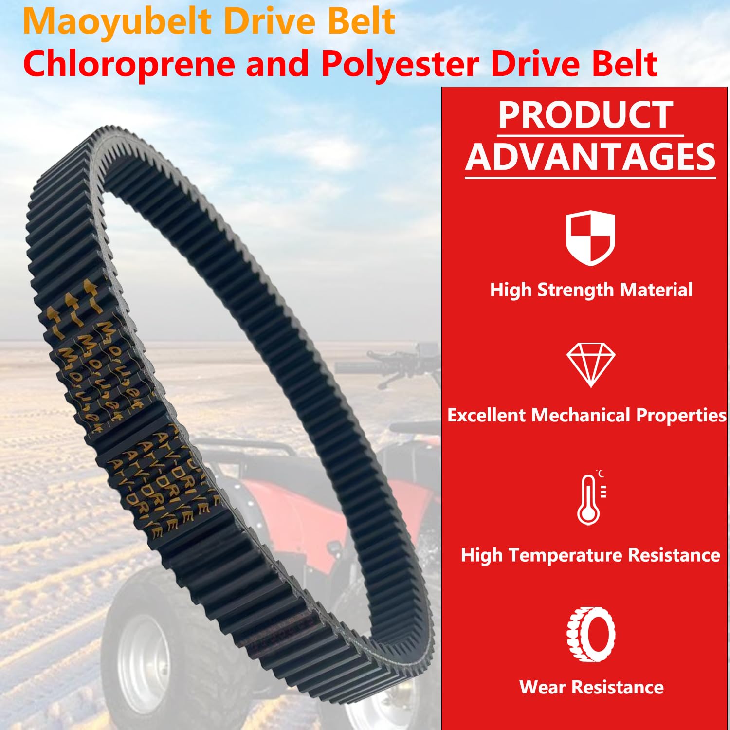 

Drive Belt V-Belt M174096 for John Deere XUV Gator Utility 825I 825E 825M 835E 835M 835R 855D 855E 855M 865E 865M 865R, Sub for M158189 or M173005 or