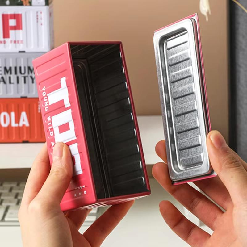 Iron Storage Box Retro Industrial Style Metal Miniature Container Model Decorative Storage Box Creative Model Display Piece