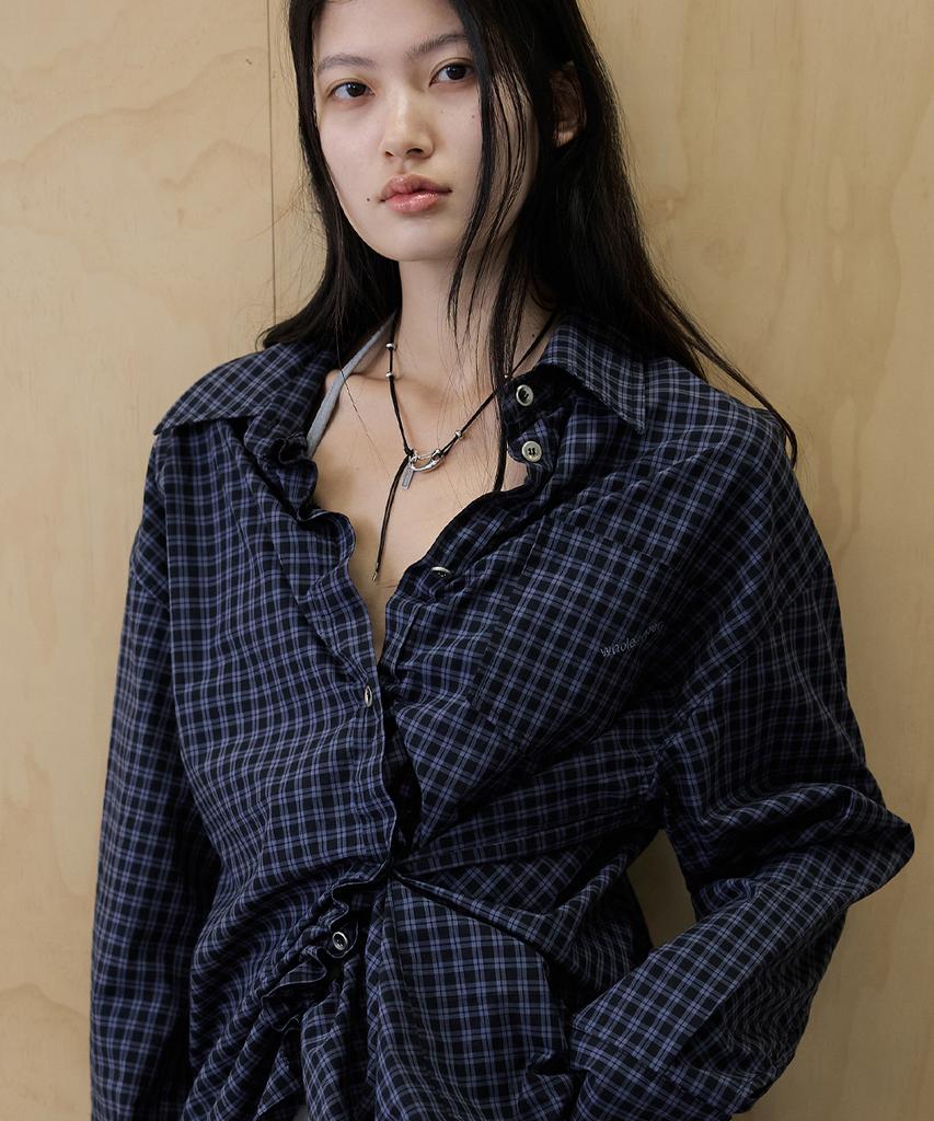 Whole Paper Snap Hook Cord Necklace (Black)