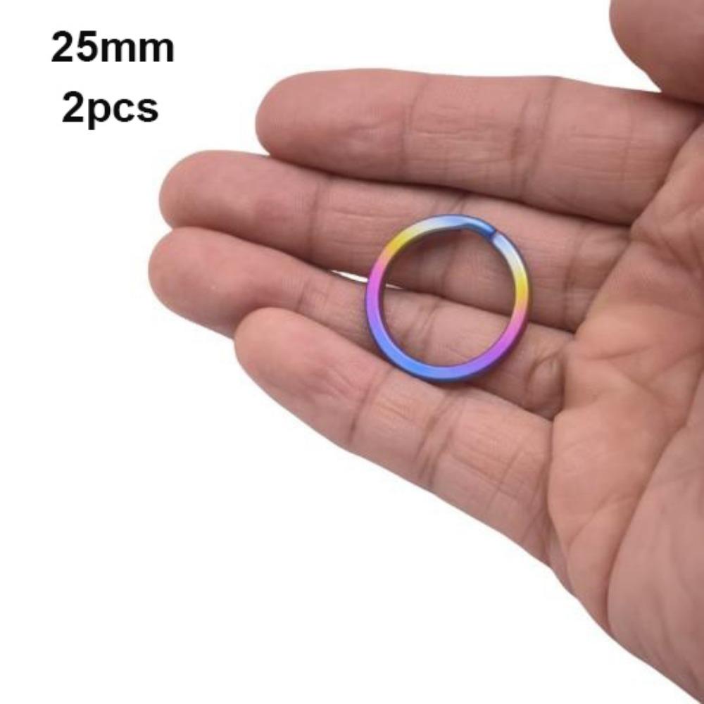 2pcs Multisizes Titanium Alloy EDC Key Chain Portable Key Holder  Camping Travel Hanging Tool