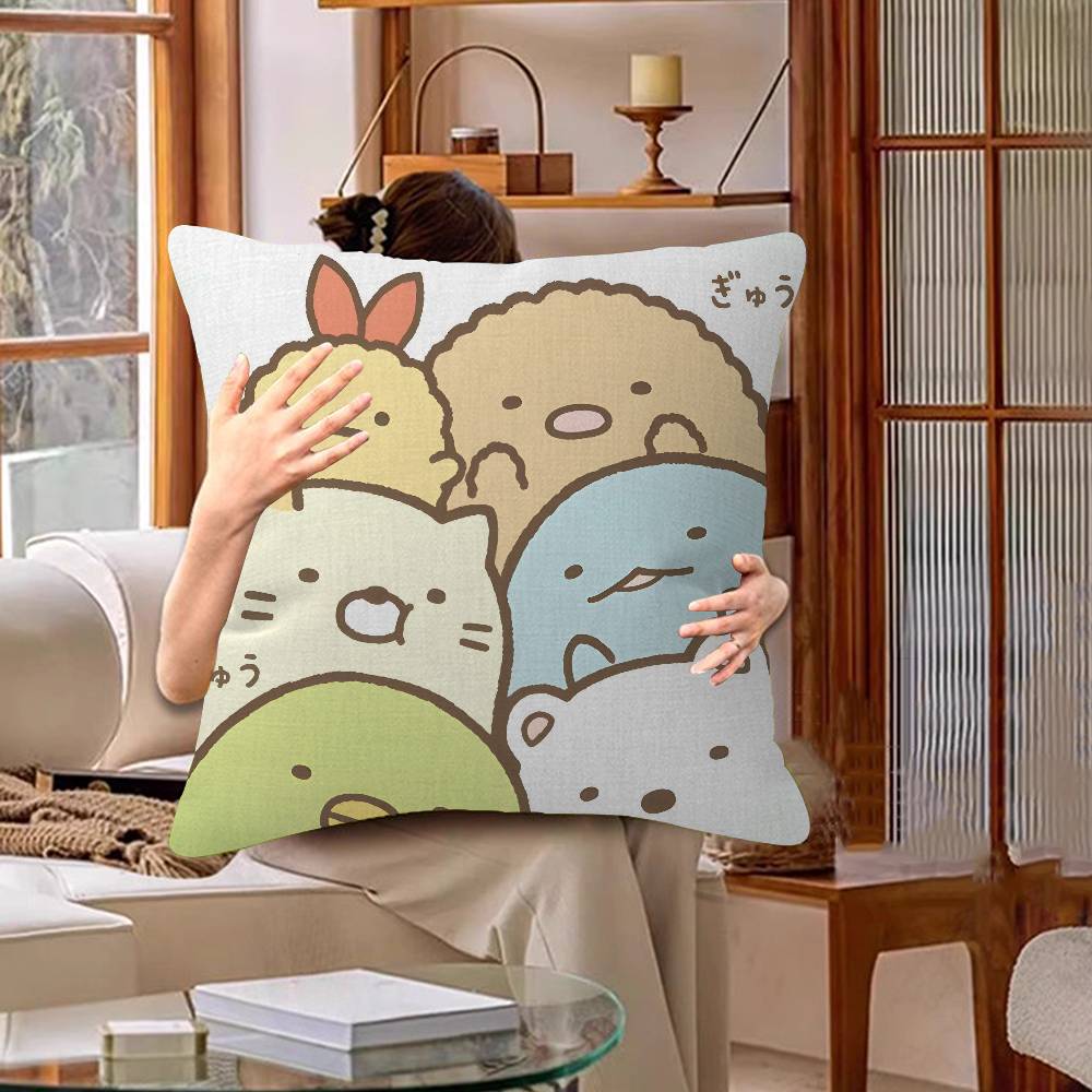 Cartoon S-Sumikko Cute G-Gurashis Pillow Cover Sofa Cushion Cover Home Room Decoration Children Gift