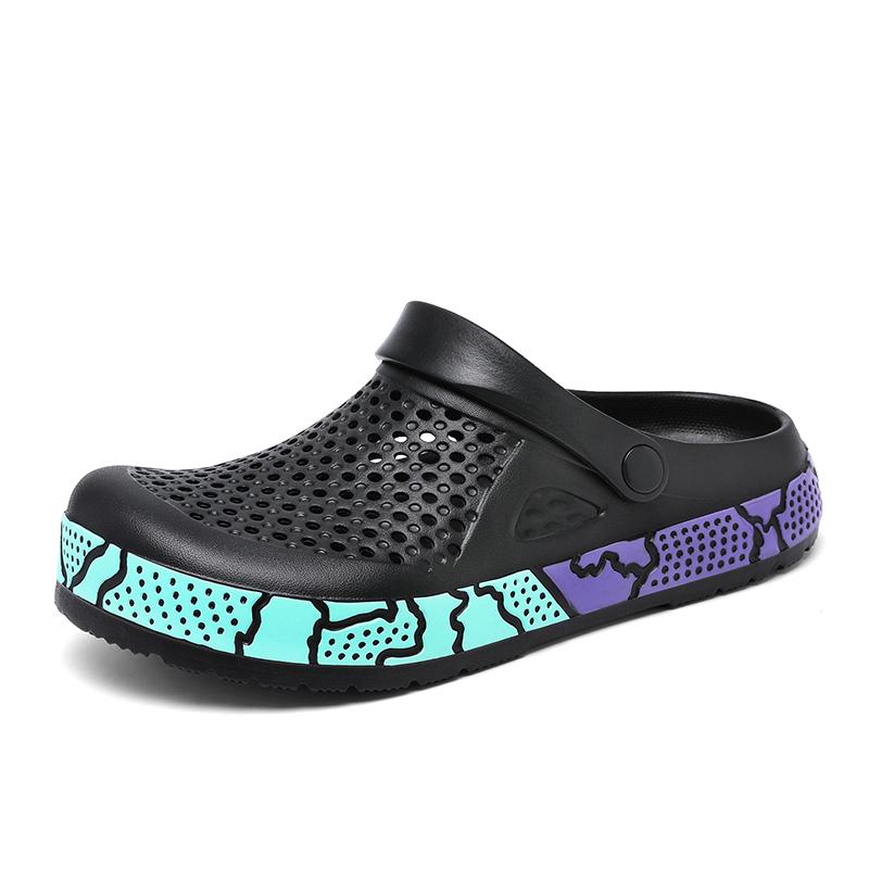 

Модные тапочки на толстой подошве, универсальные, для улицы, водонепроницаемые, противоскользящие сандалии, повседневная обувь для ходьбы для мужчин 2025 Мужские модные пляжные сандалии 45 чёрный