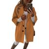 New Autumn Women's Wool Coat Sleeve Button-Down Collar Pocket Jacket