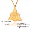 Dawapara Triple Moon Goddess Triquetra Necklace Trinity Knot Pendant Irish Amulet Wiccan Witchcraft Jewelry Stainless Steel