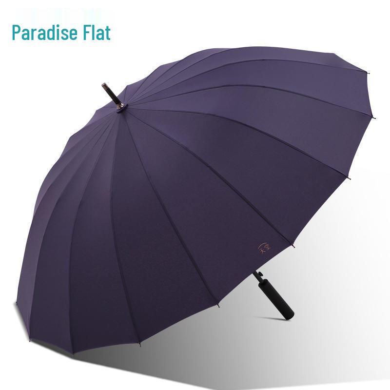 Paradise 16-Rib Extra Large Business Umbrella - Semi-Automatic, Double Person, Sun & Rain Protection with Long Handle