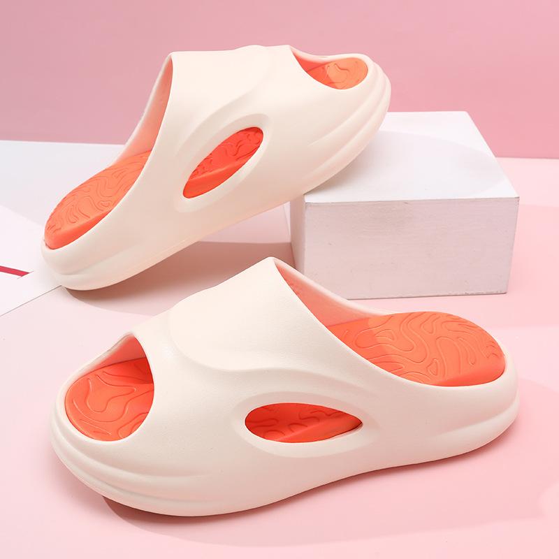 Versatile women's summer outer wear thick-soled soft non-slip slippers indoor heightening deodorant advanced cool slippers men