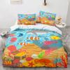 Cartoon Octopus Comfortable Duvet Quilt Cover Pillowcase Bedding Set Children Bedroom Decoration Home Textile
