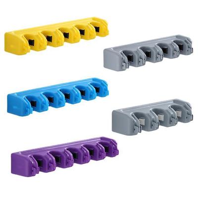 Multifunctional Mop and Broom Holder Rack with Hooks