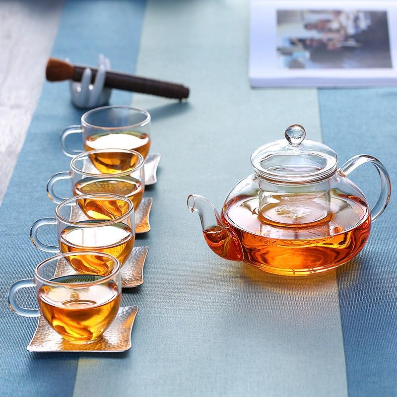 6 PCS / Coffee Cup High Borosilicate High Temperature Resistant Glass Small Cup Thickened Heat Resis