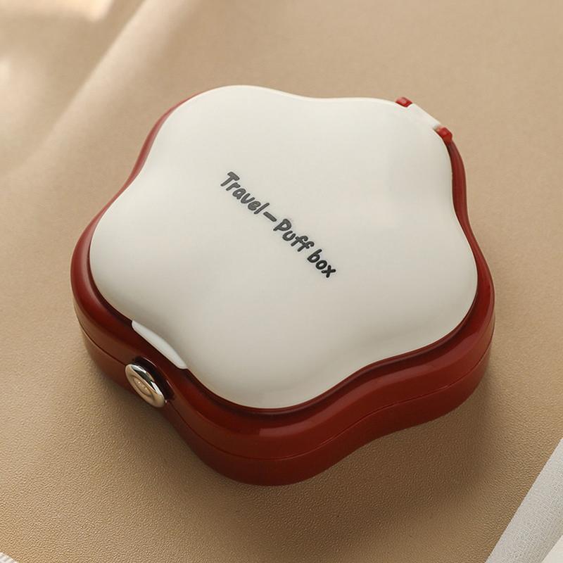 Double-Layer Folding Powder Puff Boxes Breathable Moisture-Proof Enlarged And Thickened Air Cushion Puff Storage Box Makeup Case