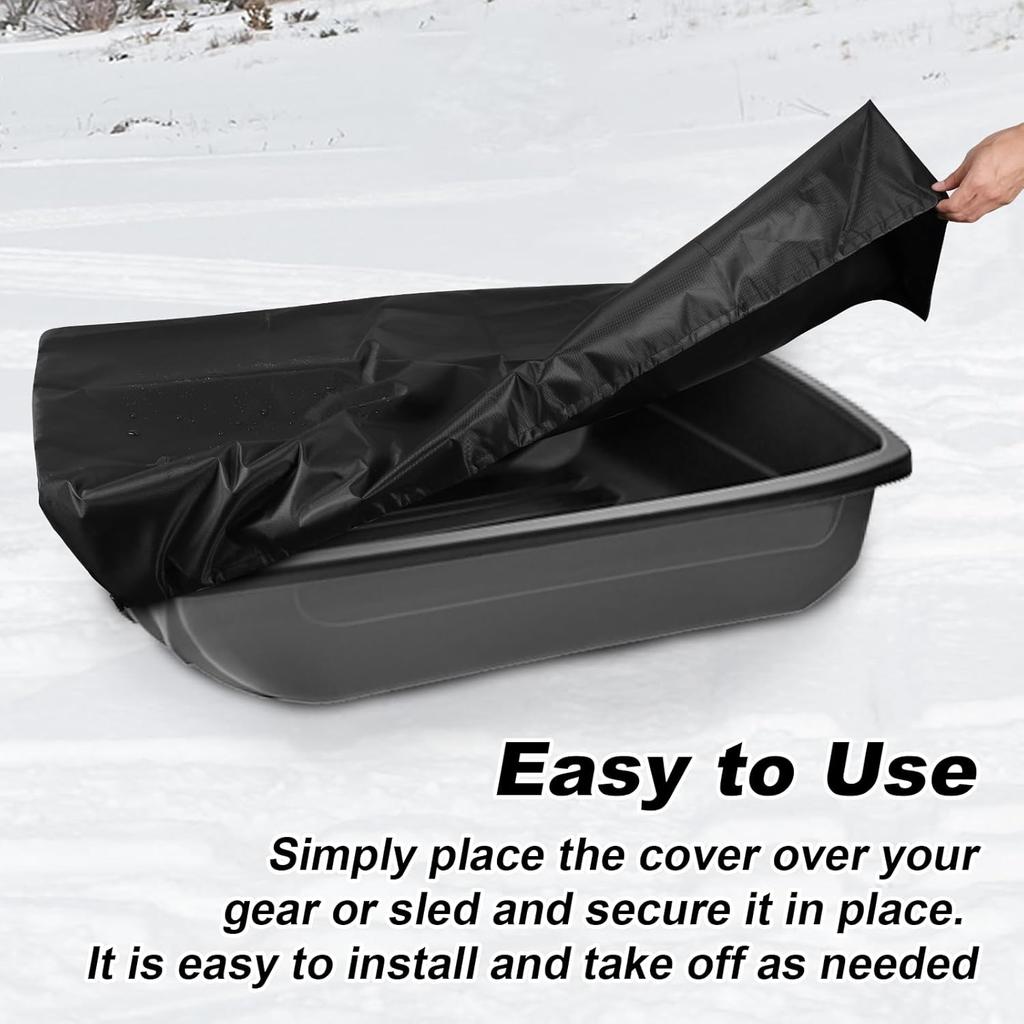 Utility Jet Sled Cover, 57.09x27.56x7.87in 600D Oxford Cloth Ice Fishing Jet Sled Cover Waterproof Sun-Protection Deer Sled Travel Cover for Outdoor