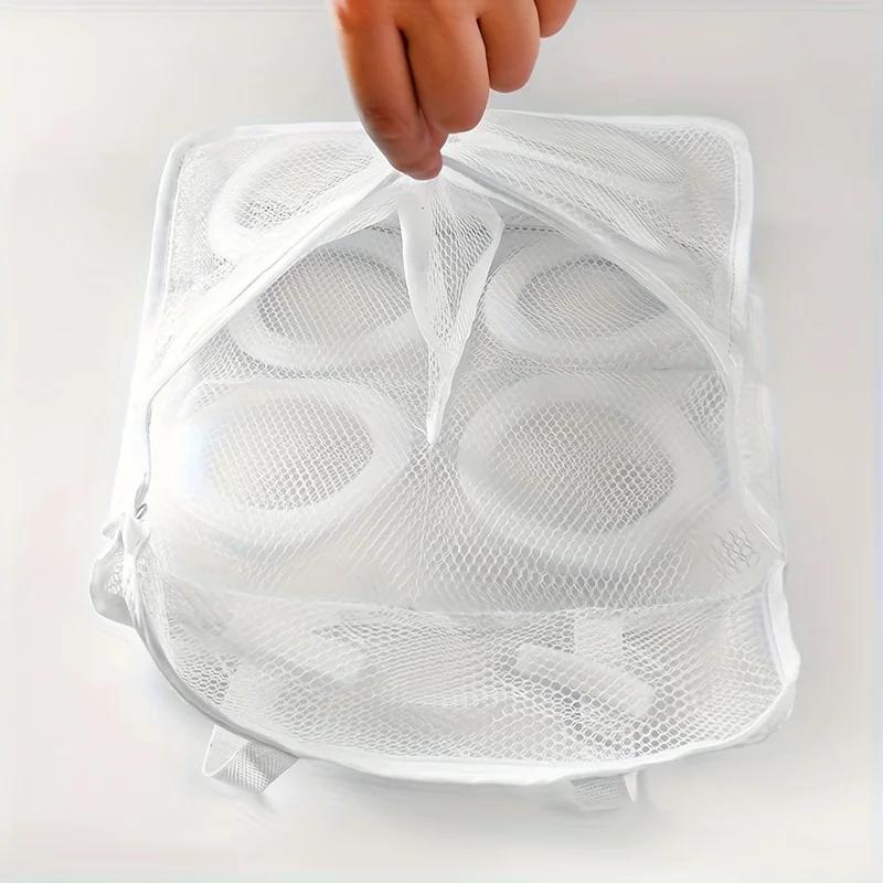 1pc Washing Machine Shoe Bag for Home, Lazy Anti-Deformation Shoe Net Bag with Hanging and Drying Function