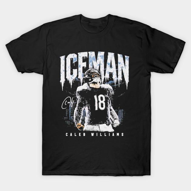 

Men Black Print T-shirt Caleb Williams Chicago Iceman Signature No-Cut Transfer Paper Print Cotton Tshirt 2XL чорний