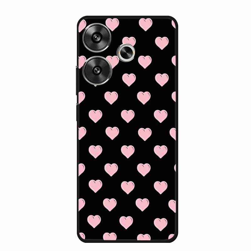3D Embossed Case For Xiaomi Poco M6 4G Phone Case M 6 Plus Flowers Silicone Soft Coque For Xiaomi Redmi 13 13x Back Cover Case