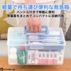 RYOHIN Lab. Stylish Medicine Box, First Aid Kit, Large Capacity, Transparent, Multi-Function Storage Case, Cute, Nordic Design, 1 Piece (Pink, Small)