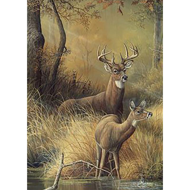 Deer DIY 5D Diamond Painting Full Round Drill Animal Diamond Embroidery Cross Stitch Mosaic Kits Wall Art Home Decor