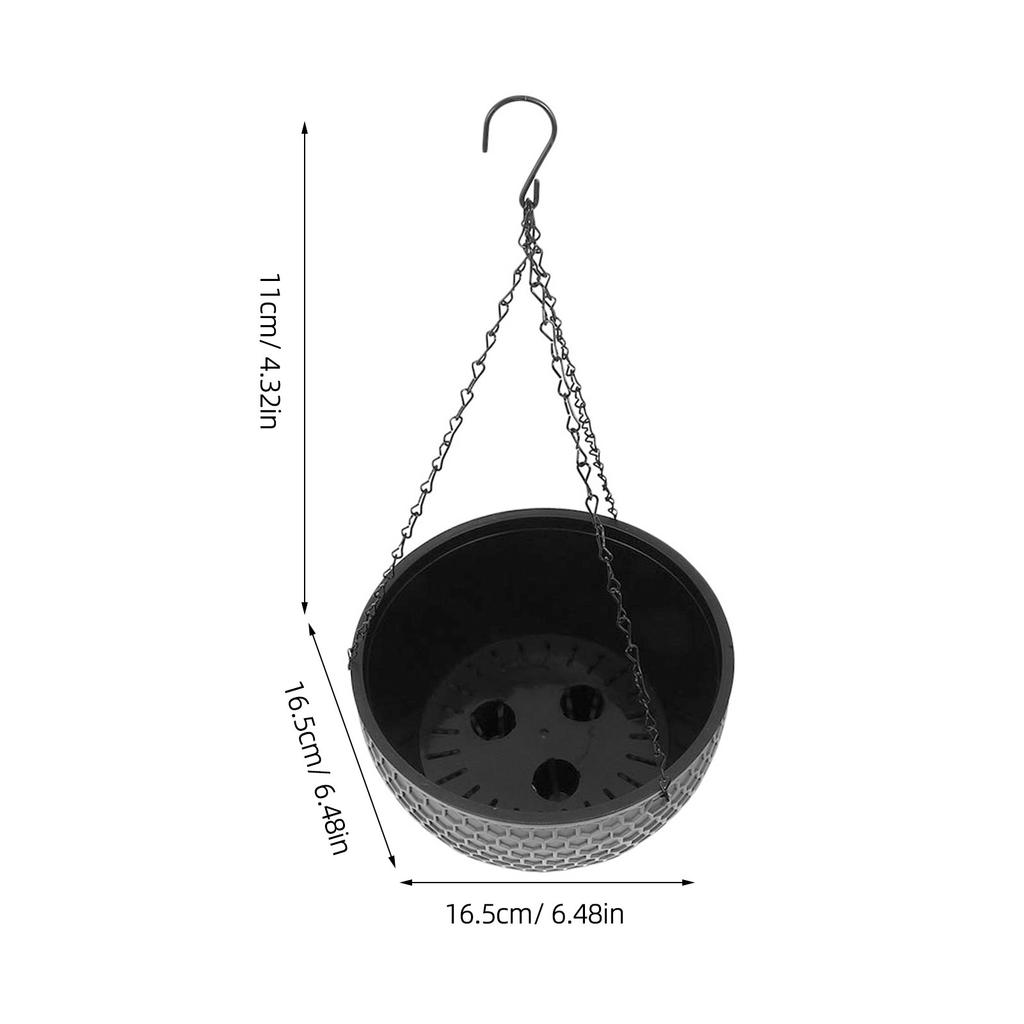 2Pcs Plastic Hanging Planter Basket Round Wall Mounted Flowerpot for Small Plants Succulents Indoor Outdoor Decoration Stylish