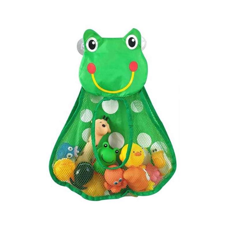 Panda Cartoon Baby Bath Kids Toy Drain Storage Net Bag Mesh Holder Cup Suction