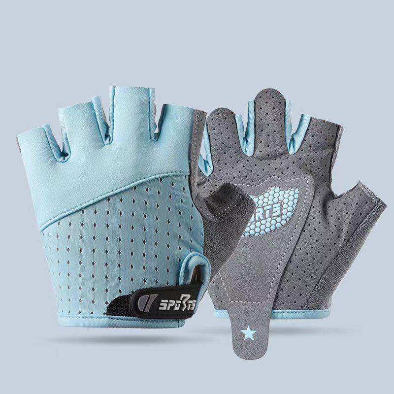 Kids' Non-Slip Half-Finger Sports Gloves for Cycling, Skating, and Fitness with Palm Protection