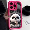 Panda Soft TPU Case For iPhone 15 Pro Max Cases iPhone 16 13 14 11 12 7 8 Plus SE  15promax 15pro 16pro 16promax Cover Funda