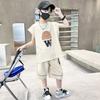 Boys' Summer Suits Summer Clothes Big Children's Summer Thin Short-sleeved Children's Two-piece Clothes