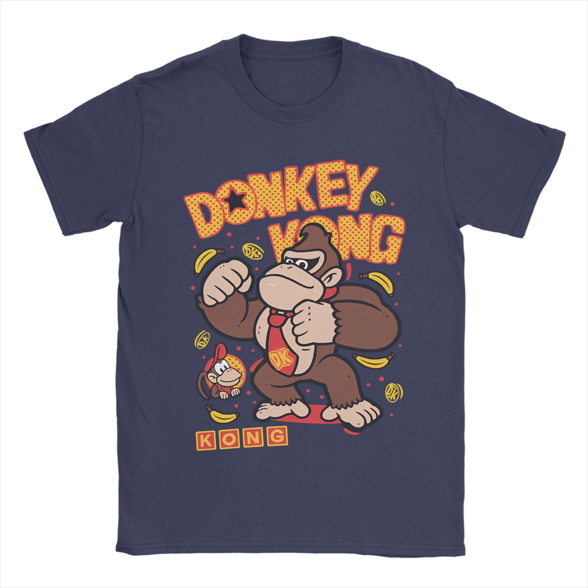 

2025 Donkey Kong Arcade Game Printed Round Neck T-shirt for Men and Women Casual Cotton Cool Large Summer Short Sleeve 4XL