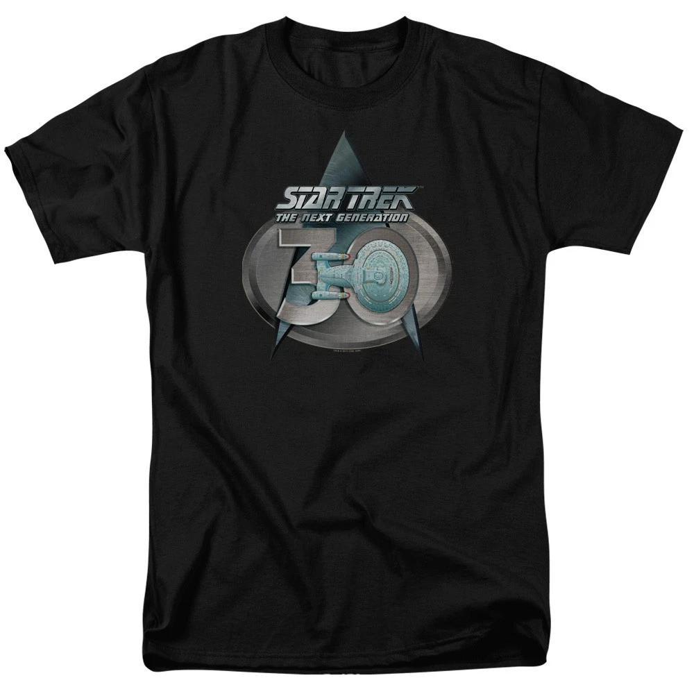 Star Trek - Tng 30 Logo - Unisex Short Sleeve Children s T-shirt - Black 140