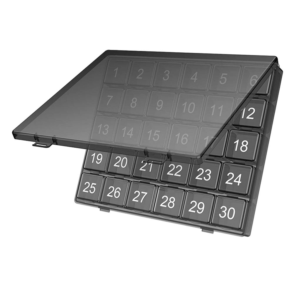 Monthly Pill Organizer - Large Compartments Portable Case for Travel, One Month Pill Cases Medicine Organizer for Vitamin