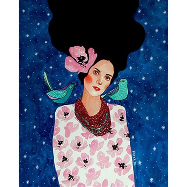 Tam Kare Yuvarlak Matkap 5D DIY Elmas Boyama Karikatür Kadın Nakış Rhinestones Mozaik Kız Çapraz Dikiş Ev Dekorasyon