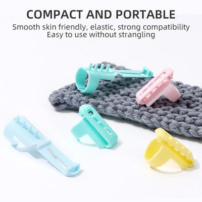 DIY Sweater Knitting Tool Finger Sleeve with Thread Guide Plastic Finger Protector Plastic Wool Thread Guide Handmade Wool Knitting Tool