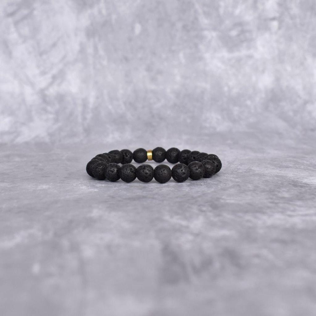Natural Selenite Beaded Bracelet Selenite And Lava Bracelet For Men Diffuser Bracelets Beaded Healing Crystals Jewelry, Gift for Him