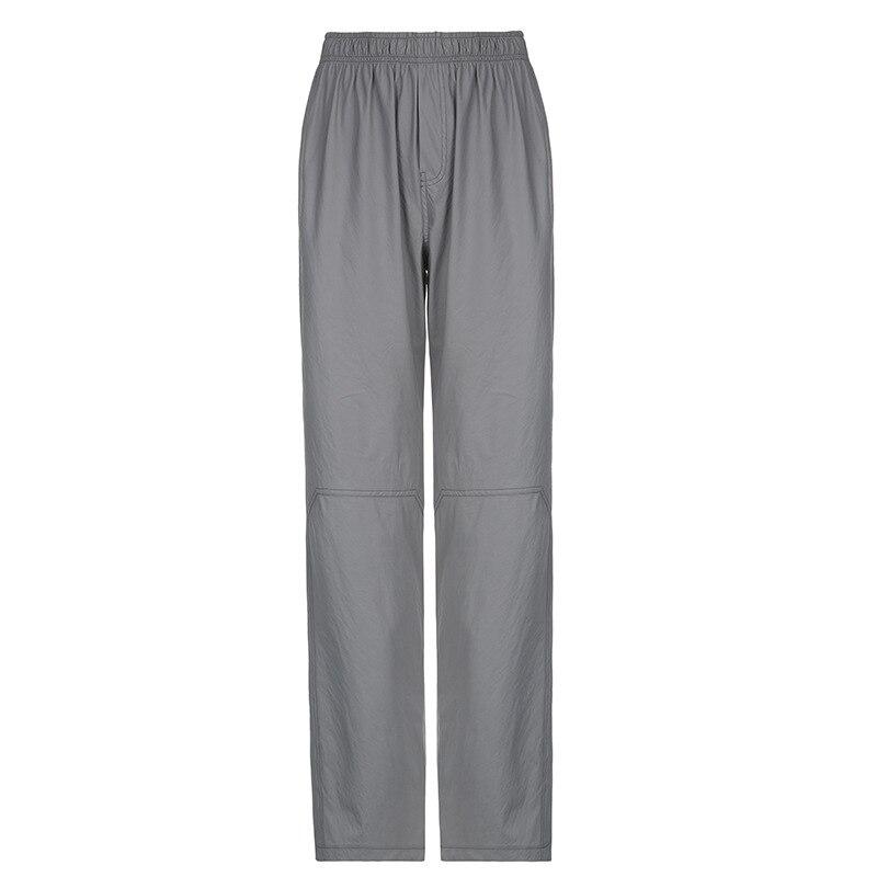 2022 New Fashion Side Stripe Pants Women Summer Straight Trousers Elastic Waist Sweatpant Low Waist Trousers Casual Pant Solid