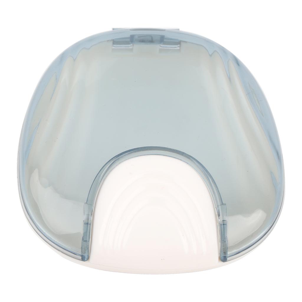 Orthodontic Retainer Case Portable Waterproof Mouthpiece Denture Box ContainerGray White