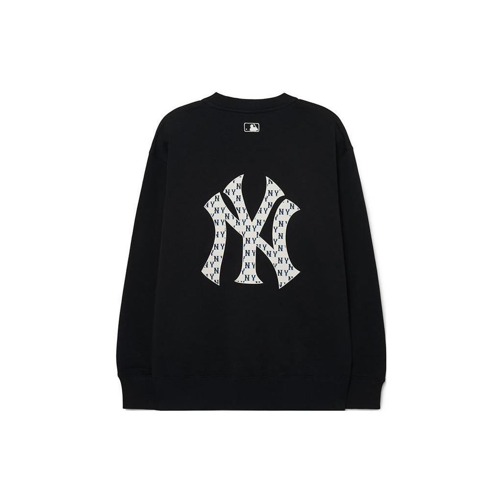 MLB New York Yankees Sweatshirts Unisex Black Crew Neck Moderate (Unisex) Sweatshirts 3AMTM0831 50BKS