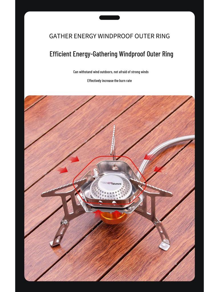 Tuocun Portable Outdoor Camping Stove: Folding High-Altitude Gas Burner