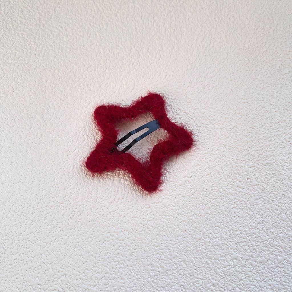 2023 Women's Plush Star Hair Clip: Furry Autumn/Winter BB Side Fringe Accessory