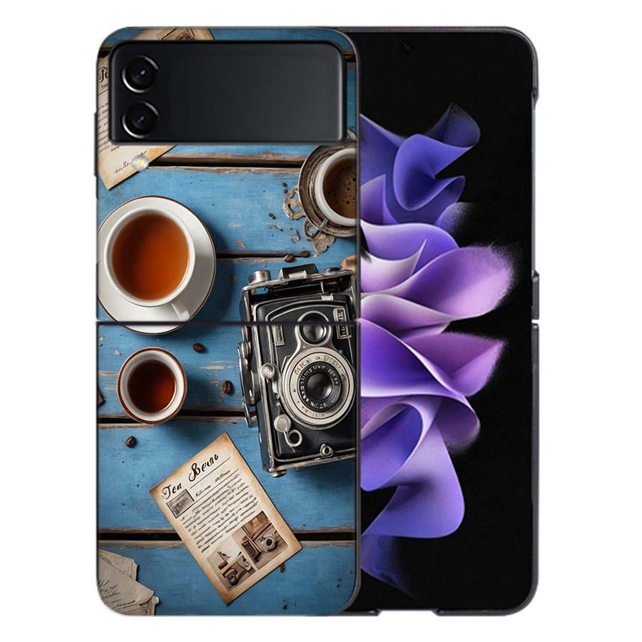 Camera and Souvenirs With Scenery Coque For Samsung Z Flip7 6 Galaxy Case Shockproof Z Flip5 Z Flip3 4 5G Hard Cover Phone TPU
