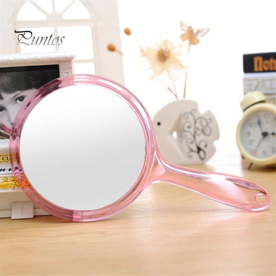 Cosmetic Mirror Makeup Clear Image Comfortable Grip Good Reflection Cosmetics Vanity Burr Free Double-Sided Handheld Magnifying Gift Supply Carry on