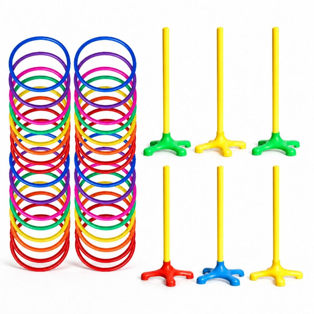 Loop Toss Set with Storage Bag Interactive Plastic Game for Children