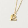 14K Cora Heart Cubic Necklace