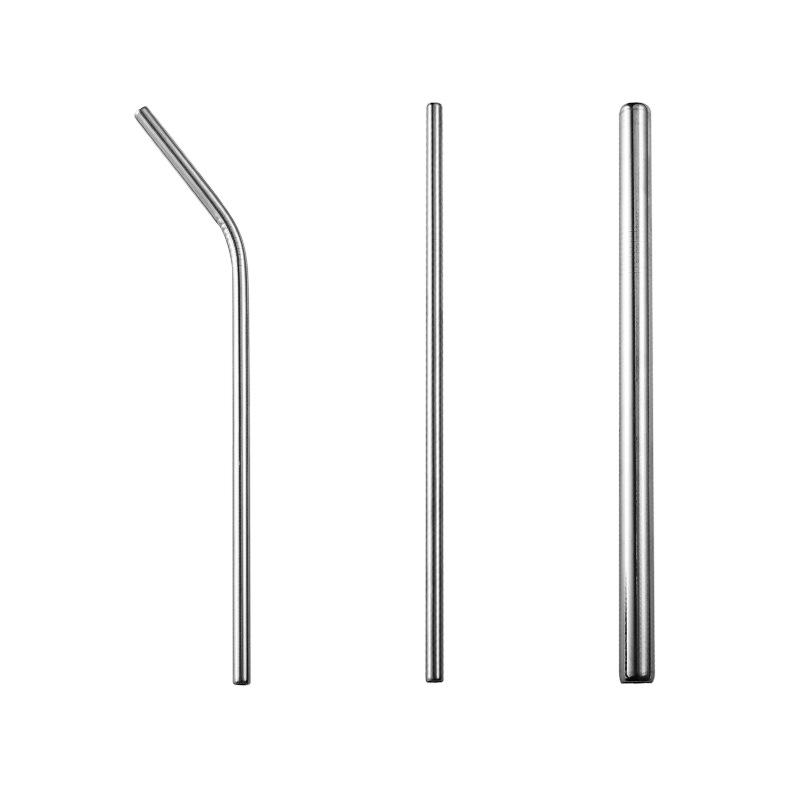 304 Stainless Steel Straw Set Color Metal Straw Restaurant Milk Tea Beverage Coffee Tube Straight Pipe Elbow Set