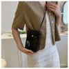 Lackleder Helle Vertikale Handytasche Mode Mädchen Kleine Quadratische Tasche Neue Koreanische Version Von Stein Einzelne Schulter Crossbody Tasche