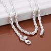 Unisex Fashion 18-30 Inch Necklace Twisted Chain Pendant Jewelry Gift for Dating