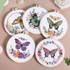Sewing Kits Embroidery Kits with Butterfly Floral Pattern Handmade Butterfly Floral Embroidery Starter Kits for Woman