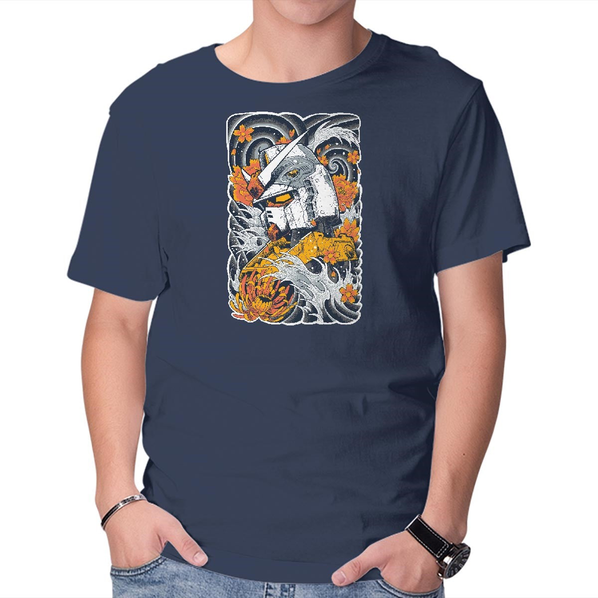Unisex Crew Neck T-Shirt Mecha Ink Graphic Short Sleeve Casual Tee XL