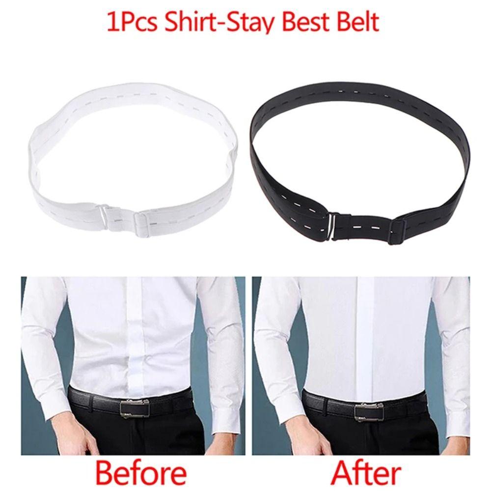 

Men Women Shirt Stay Best Belt Wrinkle-Proof Locking Belt Holder New Shirt Holder Straps білий