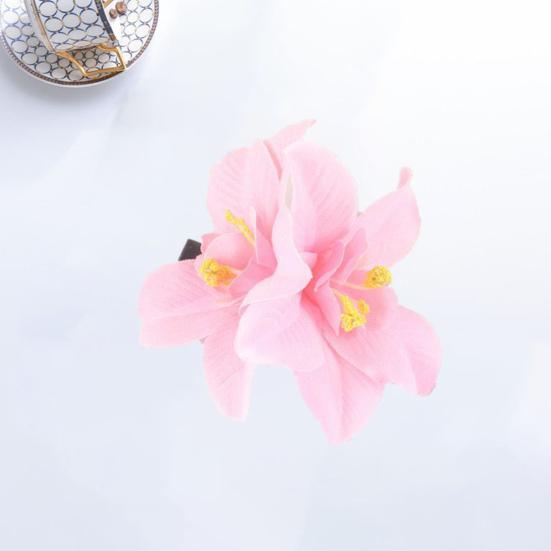 Haarspange, Urlaub am Meer, Orchidee, elegante und charmante Blumenspange, vielseitiges DIY-Accessoire für Mädchen